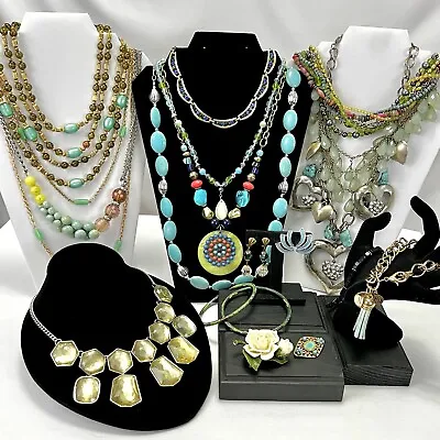 $65 • Buy Vintage Estate Costume Jewelry Lot Blue Green Designer W/Coro Emmons 925