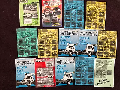 Stock Car Racing Programmes X 14 Ringwood Brisca F2 Banger Hot Rod • £14.95