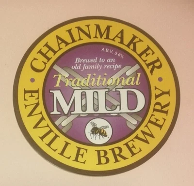 £1.50 • Buy Beer Pump Clip Badge Front ENVILLE Brewery CHAINMAKER MILD Real Ale Bee Theme