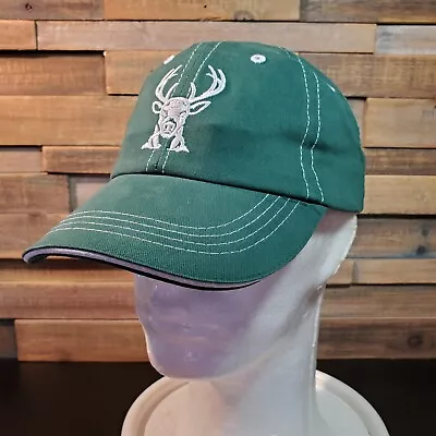 Milwaukee Bucks Hat Mens Green Strapback Cotton NBA Baseball Cap 100% Cotton NEW • $10.49