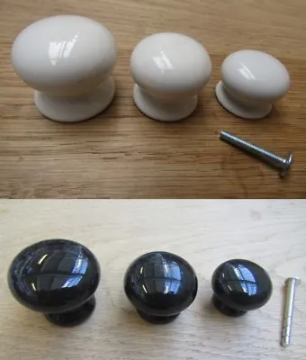 Round Cabinet Door Cupboard Wardrobe Dresser Drawer Knob Pull Handle • £3.69