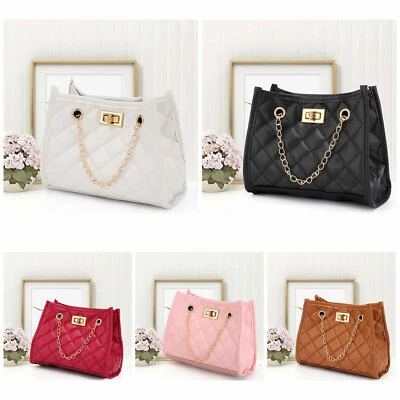£6.79 • Buy Women Girls Quilted Chain Strap Bag Party Wedding Shoulder Cross Body Handbag UK