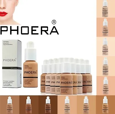 £1.99 • Buy PHOERA® Foundation Concealer Full Coverage Makeup Matte Brighten Long Lasting UK