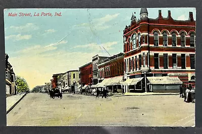 Postcard Main Street Union City Ind. C-1911 • $3.75