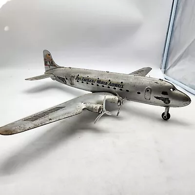 HUGE 1950'S MARX PAN AMERICAN AIRLINES PRESSED STEEL TOY AIRPLANE - 27  X 22  • $299.95