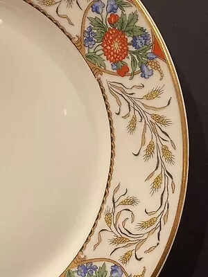 8 H & C Heinrich And Co Salad Lunch Wheat Floral Vtg Bavaria Germany Selb Plate • $84