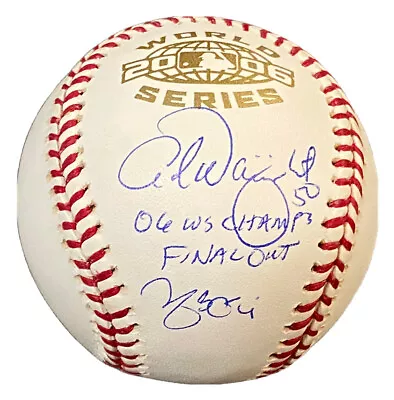 Adam Wainwright & Yadier Molina Signed 2006 World Series Baseball JSA/BAS L@@K • $2999.99