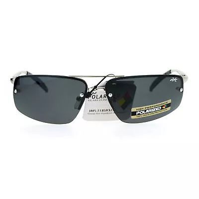 Xloop Rimless Rectangular Polarized Lens Mens Sport Sunglasses • $12.95