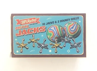 SuperRetro Games Classic Metal Jacks With 10 Jacks And 2 Bouncy Balls • £6.99