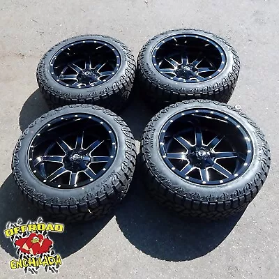 22x12 Black D610 Fuel Maverick Wheels Rims 35  RT Tires Ford F-150 Silverado GMC • $3575