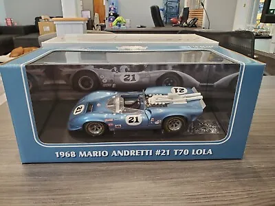 Rare 1968 Mario Andretti #21 T70 Lola 1:18 GMP DieCast MIB 1/1000 • $90