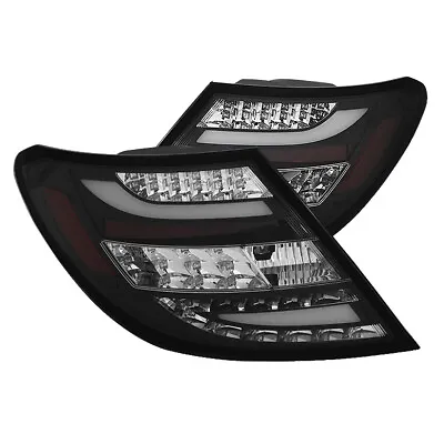 Mercedes Benz 08-11 W204 C-Class Black LED Rear Tail Lights Brake Lamp Set • $325.63