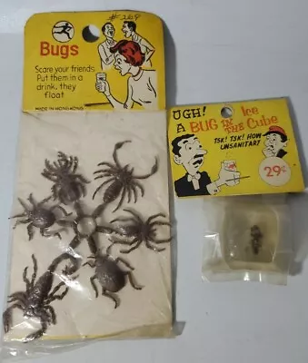 Vintage UNUSED GAG JOKE Toys: BUGS & BUG IN ICE CUBE NOS • $50.41