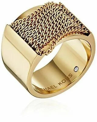 Michael Kors MKJ5795710 Brilliance Modern Fringe Gold Tone Women's Rings  • £49.83