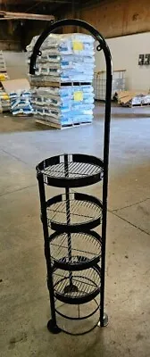 NEW Retail Display Freestanding Rack 4 Shelf Round Merchandiser • $37.49