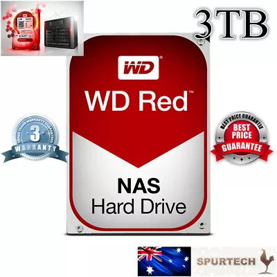 Western Digital WD Red 3.5  3TB NAS Internal Hard Drive OEM • $95