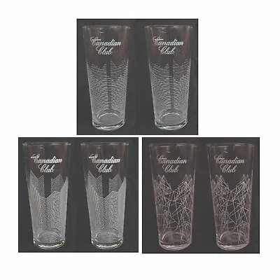 CANADIAN CLUB WHISKEY 2 X HIGHBALL GLASSES 3 X STYLES 425ml BNWOB MAN CAVE! • $49.99