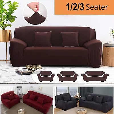 Sofa Covers 1 2 3 Seater High Stretch Lounge Slipcover Protector Couch Cover AU • $31.99