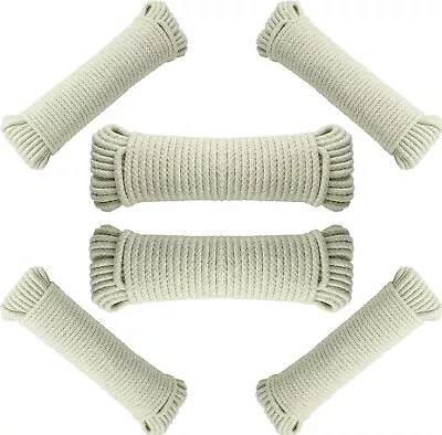 £1.90 • Buy 10/15/20/25/30m Cotton 4mm Rope Pulley Clothes Line Traditional Washing Camping