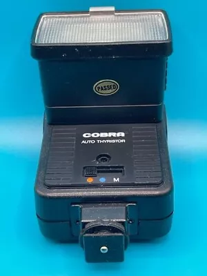 COBRA AUTO THYRISTOR SUPER FLASH - Tested - For Use With Olympus OM10 Etc • £11.99