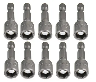Hex Magnetic Power 8Mm 5/16 Socket Adapter Drill Bit Nut Driver Set 1/4  10-Pcs • $11.99