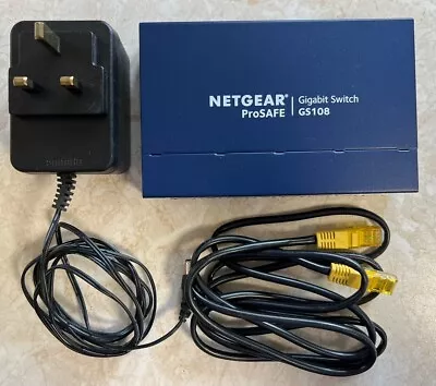 Netgear Gs108 Prosafe 8 Port Gigabit Switch • £15