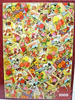 Mega Puzzle Smithsonian Seed Catalog Collection 1000PCS VTG Packages Jigsaw New • $24.99