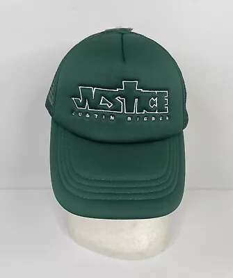 Justin Bieber Trucker Hat Cap Licensed Offical BNWT Justice Tour Emerald • $29.95