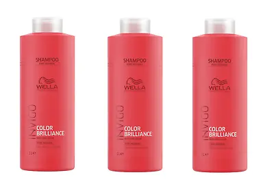 £41.49 • Buy Wella INVIGO Color Brilliance Color Protection Fine/Normal Shampoo 1000ml X3