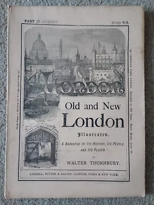 Old And New London Illustrated Journal - Walter Thornbury - Part 19 1874 • £7.20