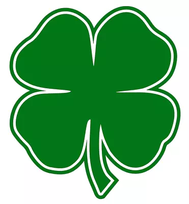 4 Leaf Clover Vinyl Decal Bumper Sticker Lucky Shamrock Irish Four Window • $3.29