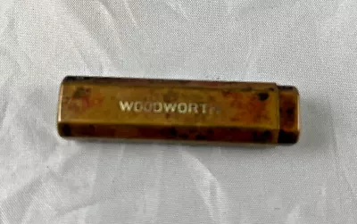 Vintage Woodworth Fianc`ee Brass Push-up Lipstick Tube Rare💋 • $20