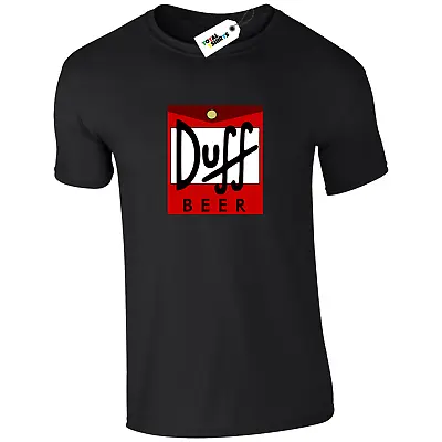 Men's DUFF BEER The Simpsons Funny Joke Fashion Beer Lover T Shirt Homer Alcohol • £9.99