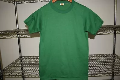 Russell Athletic Vtg Green Single Stitch 50/50 Soft Thin XS Extra Small T Shirt • $5