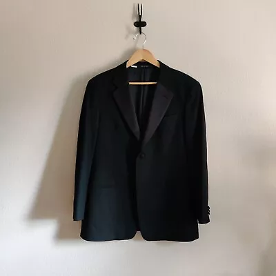 Armani Collezioni Black Men's 44R Tuxedo Suit Dinner Jacket Made In Italy Wool • $80