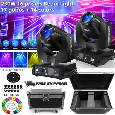 2x 230W Moving Head Light 7R Beam Sharpy Stage Lighting 8 Prism DJ W/Flight Case • $199.99