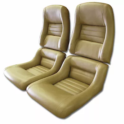 Corvette C3  Leather-Like  Vinyl Seat Covers Camel 2  Bolster 1981-1982 • $413.99