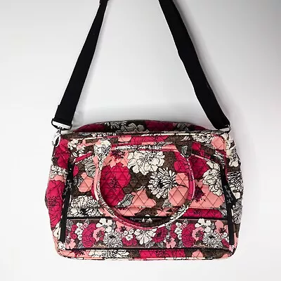 Vera Bradley Mocha Rouge Carry On Overnight Travel Bag Summer Cottage Weekender • $26