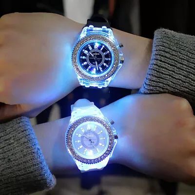 Luminous LED Watch For Male And Women Students Lovers Jelly Unisex Watches • $4.99