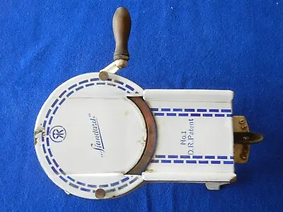 $45 • Buy Antique Hand Crank Cast Iron Enameled Slicer - Germany