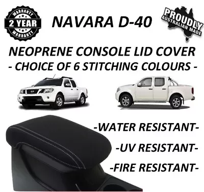 Fits Nissan Navara D-40 Neoprene  Console Lid Cover (wetsuit) Nov 2005 - May2015 • $46.90