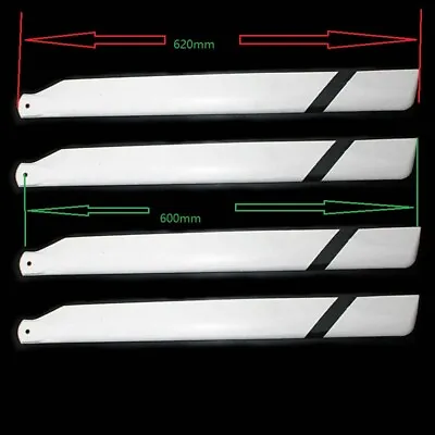 2 Pairs 600MM Fiber Glass Main Rotor Blades For Align T-rex 600 RC Helicopter • $46.90