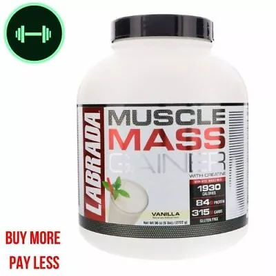 Labrada Nutrition Muscle Mass Gainer With Creatine Vanilla 6 Lbs (2722 G) • $63.99