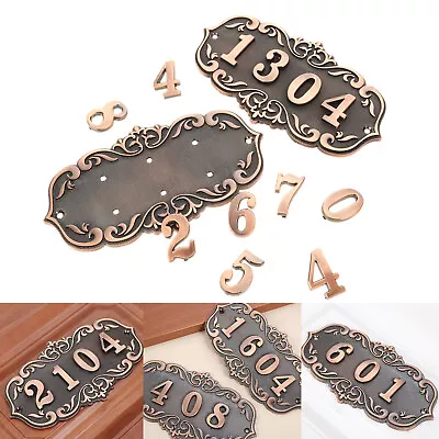 Personalised Plastic Door Plate 0-9 House Number Plaque Sign Sticker Home Decor • $5.27