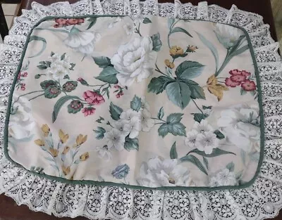 Crown Crafts Williamsburg Floral Magnolia Plantation Standard Sham Lace Trim • $35.99