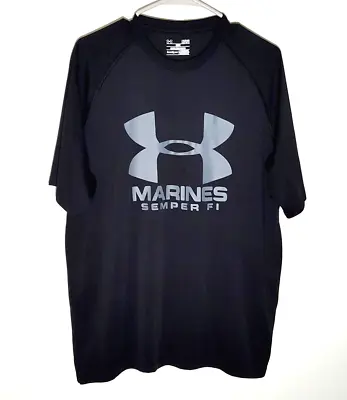 Semper Fi Marines Polyester Shirt By Under Armour | Official USMC Mens Large • $18.95