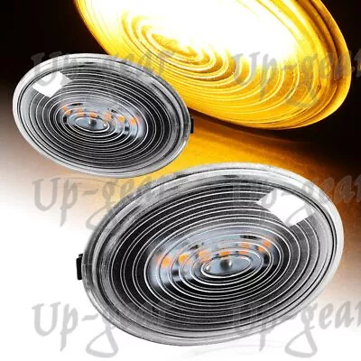 For 07-15 Mini Cooper R55 R56 R57 R58 R59 Clear Lens Amber LED Side Marker Light • $15.50