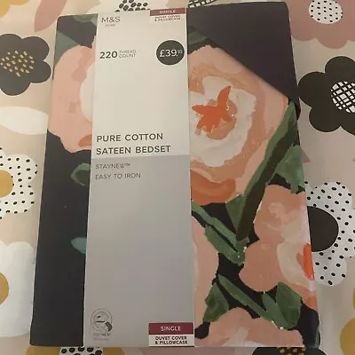 M&S 220 Thread Count Single Duvet Cover New  • £15