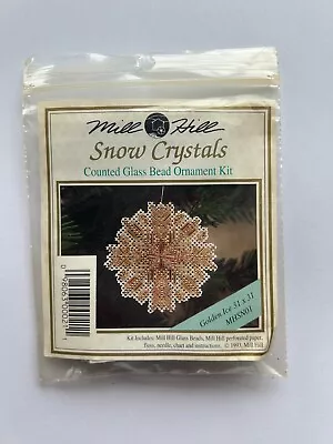 Mill Hill Holiday Golden Ice Snow Crystal Counted Glass Bead Ornament Kit 1993 • $6.99