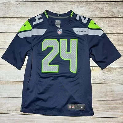 Nike Seattle Seahawks Marshawn Lynch Nike Game Jersey Men Size Small *flaw* • $47.99